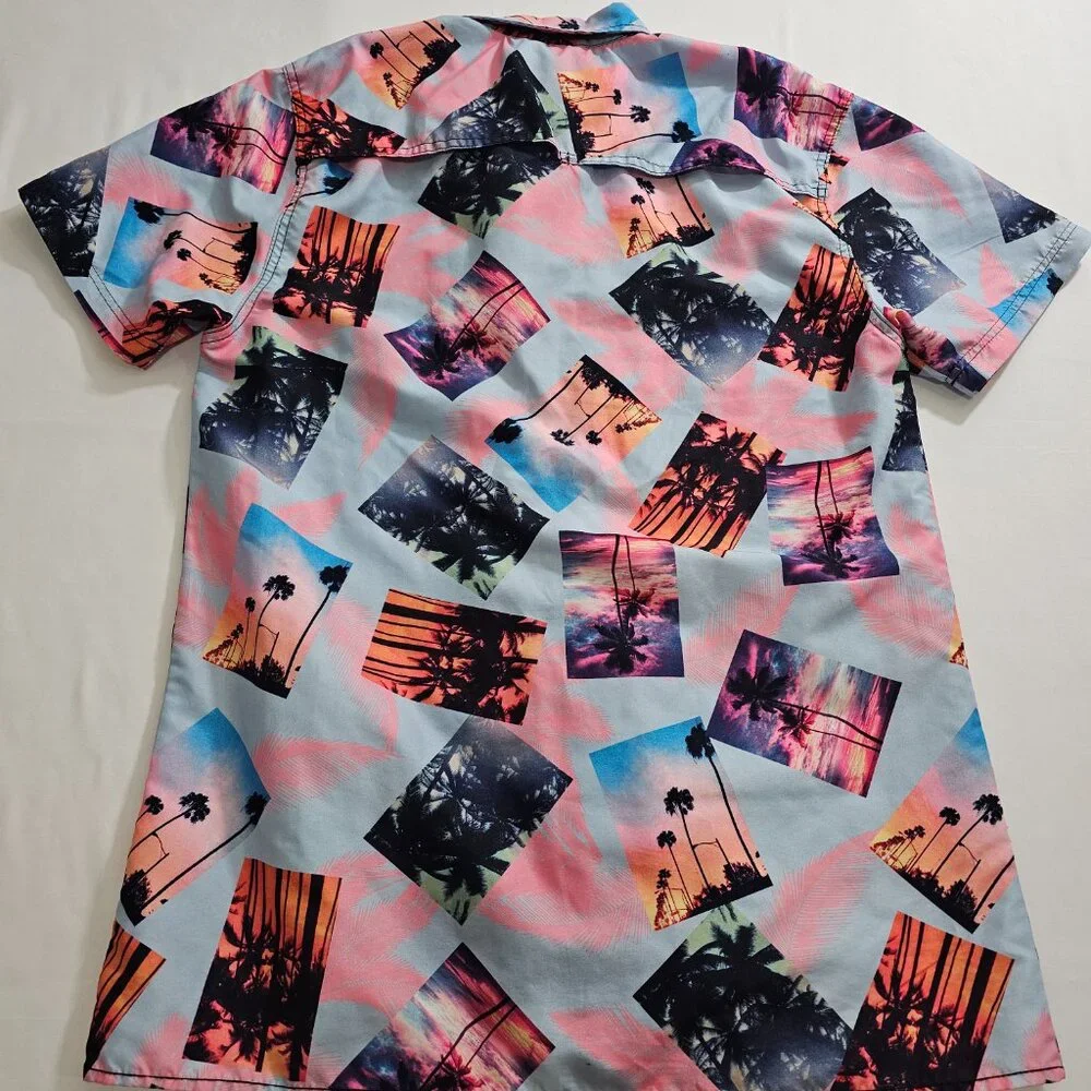 Surf Society by Drill Men's Short Sleeve Button-Up Beachwear‎ Spring Break